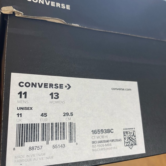 Converse NIB MC18 men’s size 11. Rare Birchbark Grand with Purple - Picture 8 of 8